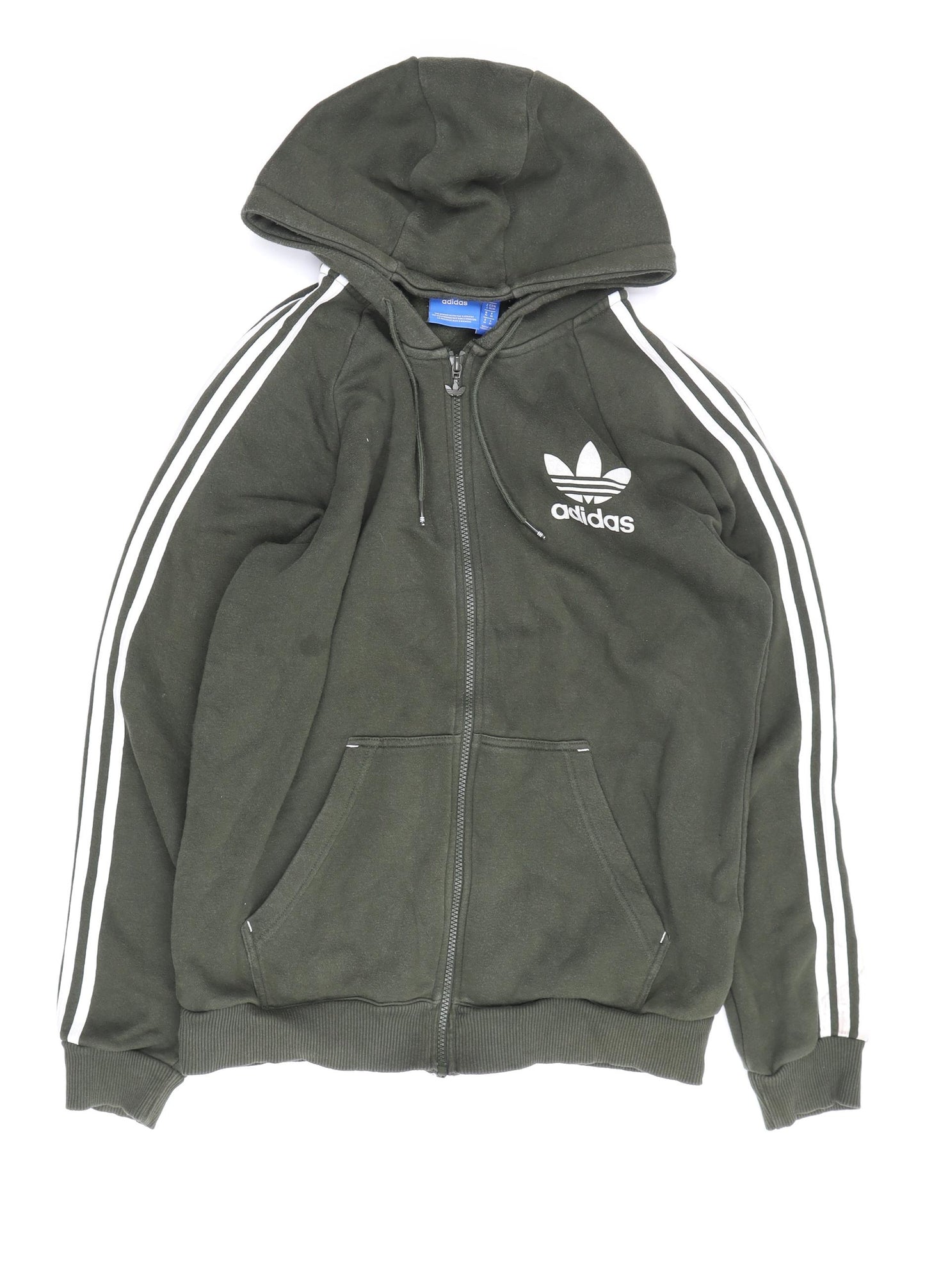 Adidas Men's Green Full Zip Hoodie M