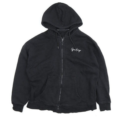 Gym King Men's Black Full Zip Hoodie L