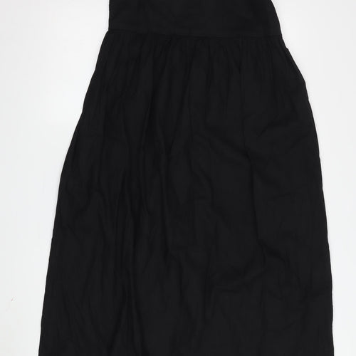 UNIQLO Women's Black Midi Slip Dress S, Casual Summer Style