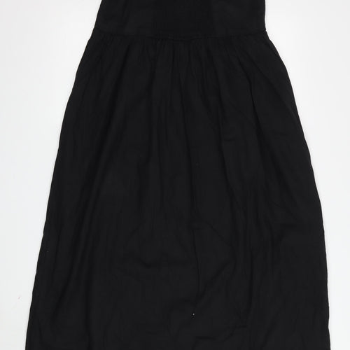 UNIQLO Women's Black Midi Slip Dress S, Casual Summer Style
