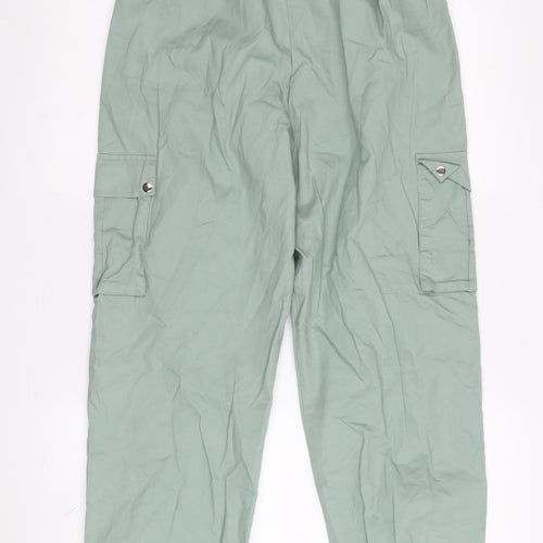 PrettyLittleThing Women's Green Cargo Trousers Size 10