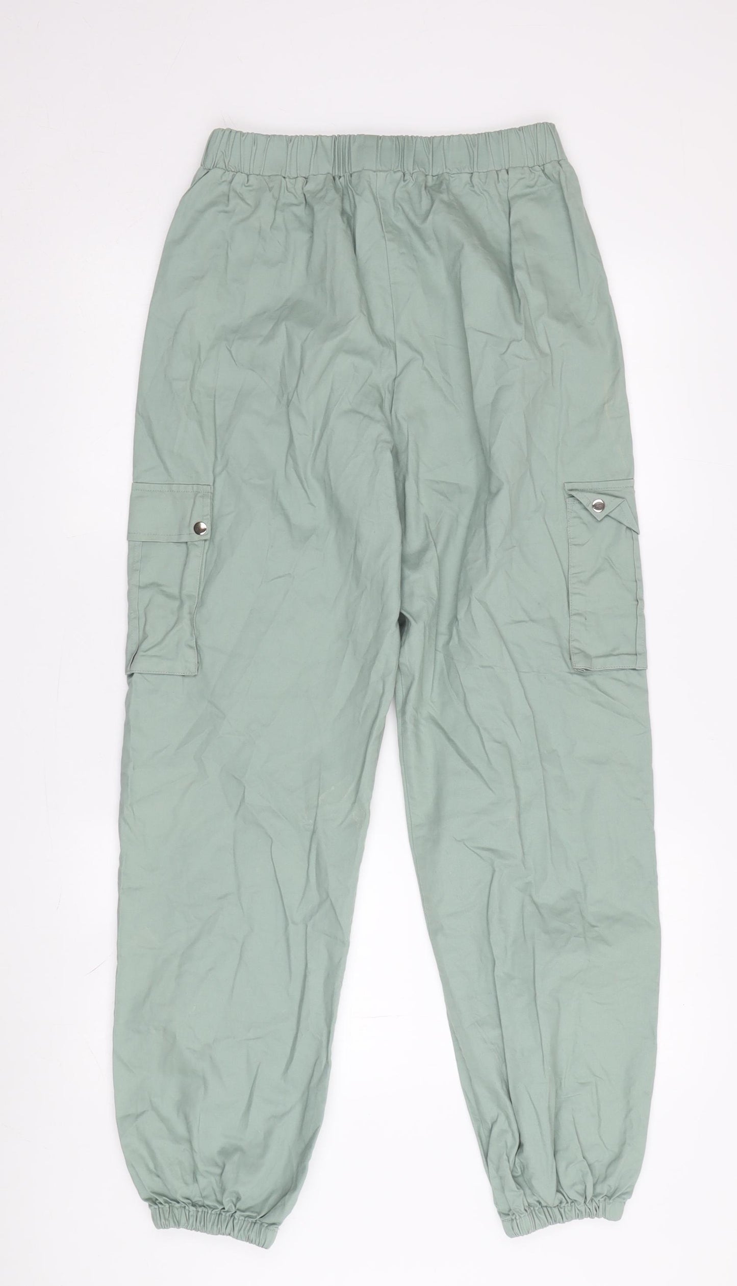 PrettyLittleThing Women's Green Cargo Trousers Size 10