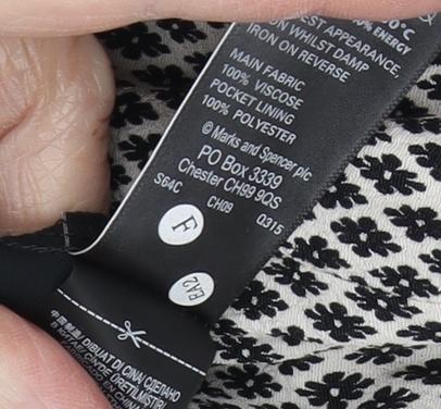 Marks and Spencer Women's Geometric Trousers Size 10