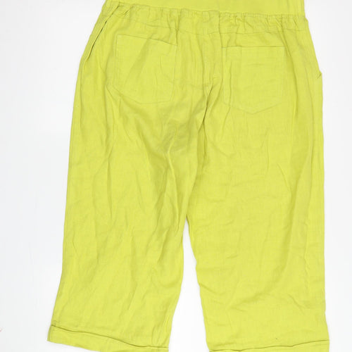 Cotton Traders Women's Green Cropped Trousers Size 12