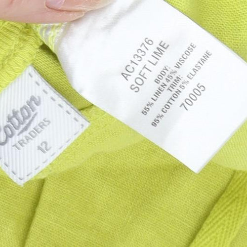 Cotton Traders Women's Green Cropped Trousers Size 12