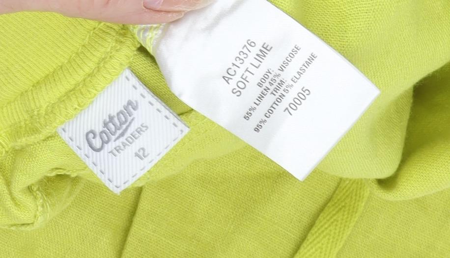 Cotton Traders Women's Green Cropped Trousers Size 12