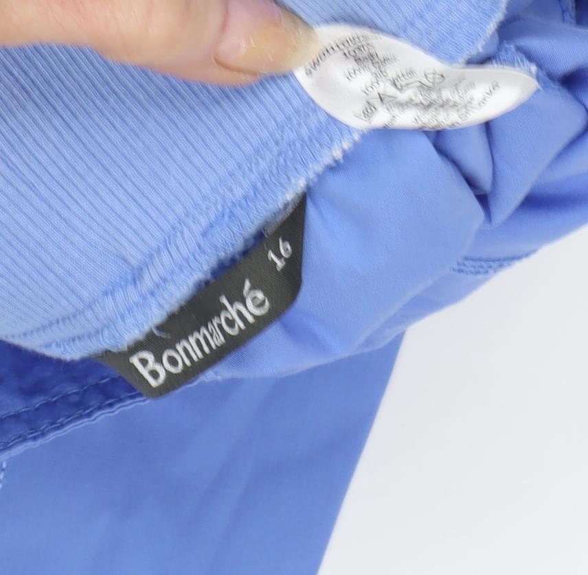 Bonmarché Women Blue Cargo Trousers Size 16
