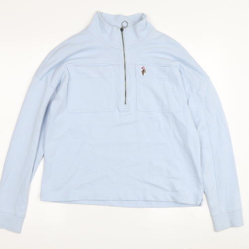 U.S. Polo Assn. Women's Blue Cotton Pullover Sweatshirt