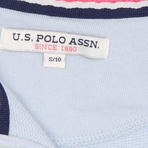 U.S. Polo Assn. Women's Blue Cotton Pullover Sweatshirt
