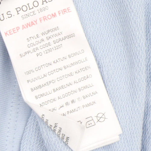 U.S. Polo Assn. Women's Blue Cotton Pullover Sweatshirt