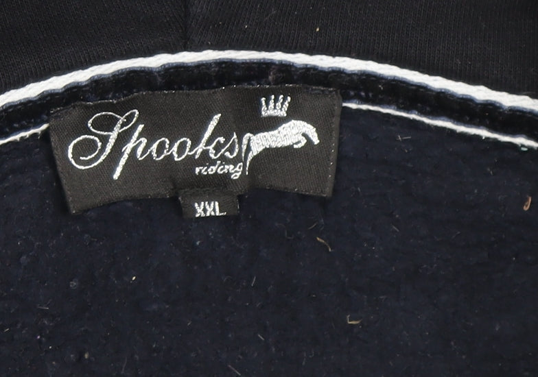 Spooks Women's Black 2XL Full Zip Hoodie - Equestrian Style