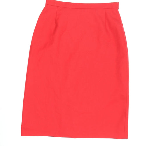 Arebet Women's Red Knee Length Pencil Skirt, Size 16