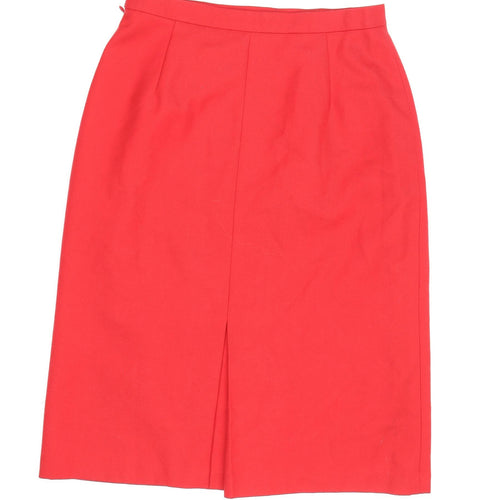 Arebet Women's Red Knee Length Pencil Skirt, Size 16