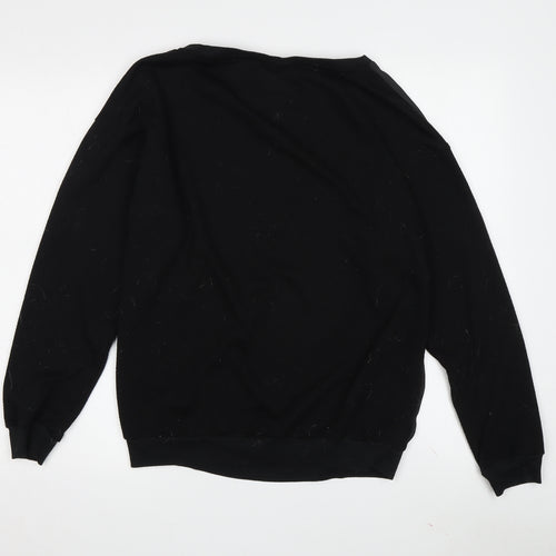 Brave Soul Unisex Black Animal Print Long Sleeve Jersey