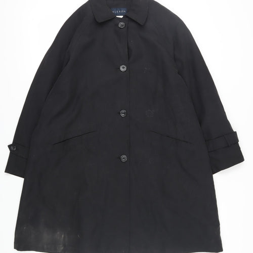 Alexon Women's Black Long Overcoat Size 8