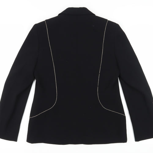 Jacques Vert Women's Black Blazer Size 10 Classic Fit