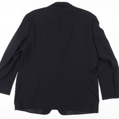 Pierre Cardin Men's Blue Striped Blazer 48R Classic Fit