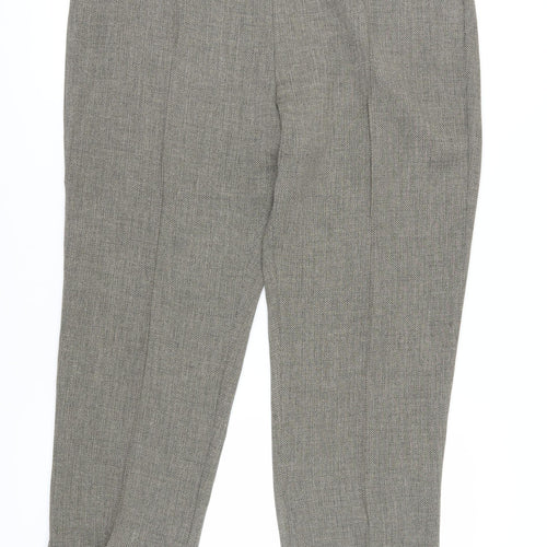 Honor Millburn Women's Grey Herringbone Trousers Size 22