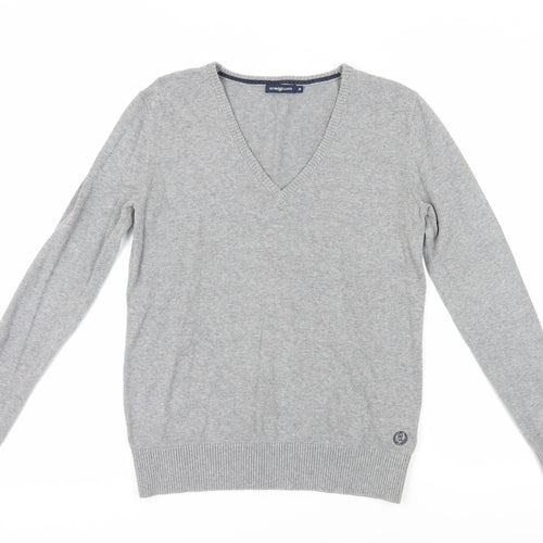 Henri Lloyd Men's Grey V-Neck Cotton Pullover Jumper M