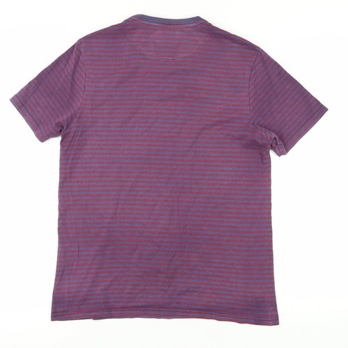 Lyle & Scott Men’s Purple Striped Cotton T-Shirt M