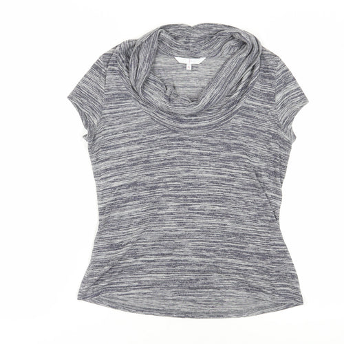 Jasper Conran Women's Grey Striped T-Shirt, Size 14, Casual