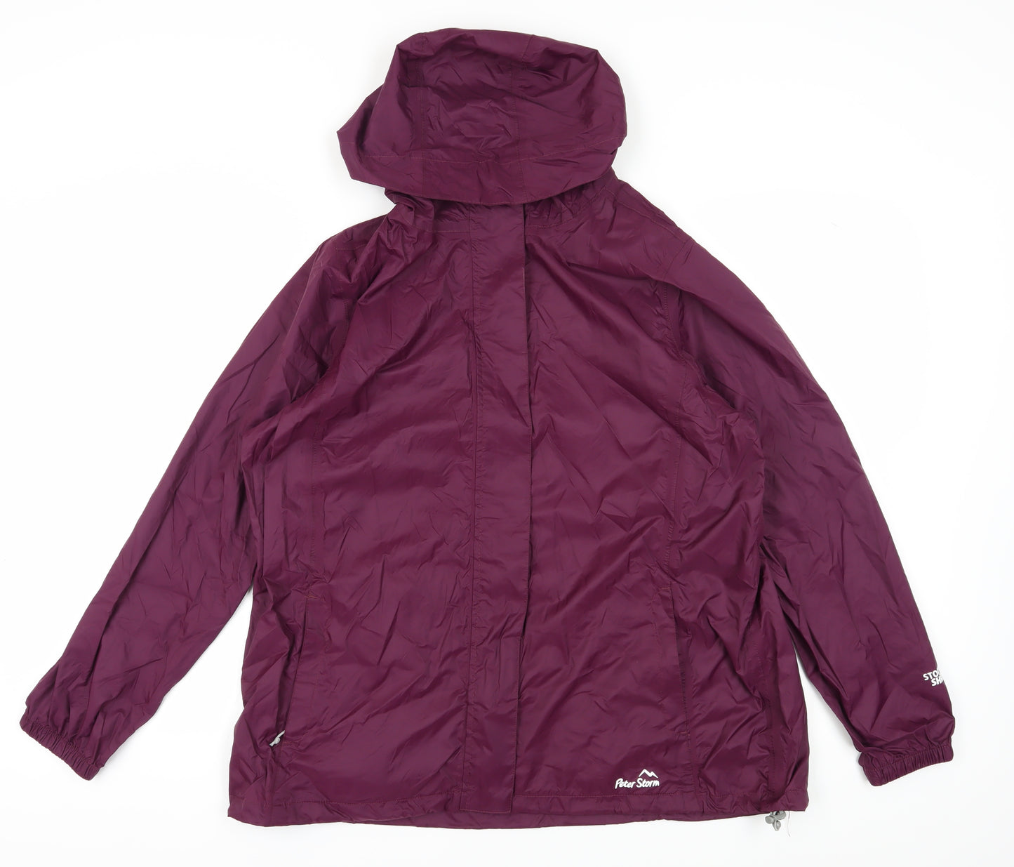 Peter Storm Women's Purple Rain Coat, Size 18, Hooded