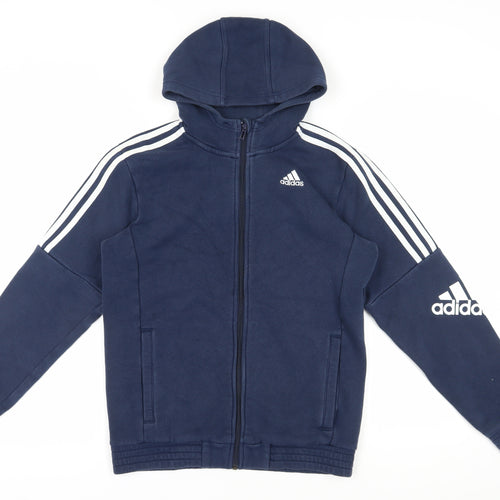 Adidas Women's Blue Full Zip Hoodie S