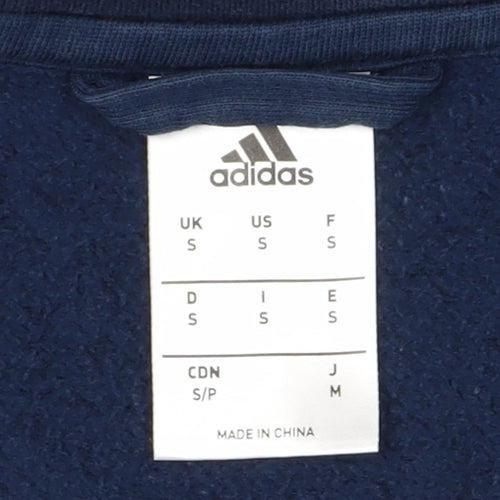 Adidas Women's Blue Full Zip Hoodie S