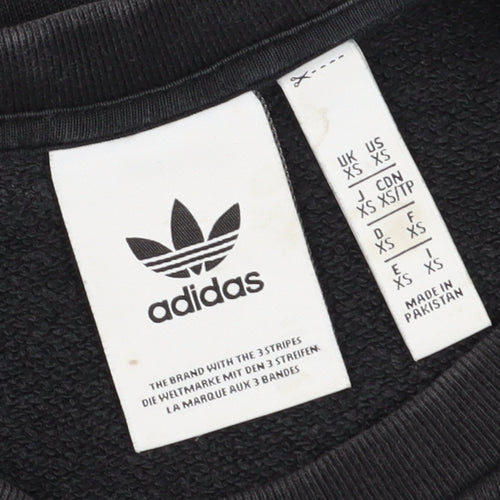 Adidas Unisex Black Pullover Sweatshirt XS