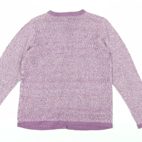 Jules Women's Purple Cardigan Medium Button Knit