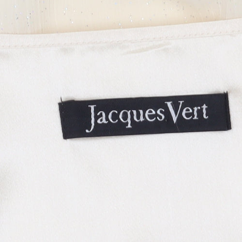 Jacques Vert Women's Ivory Blouse, Size 12, Short Sleeve