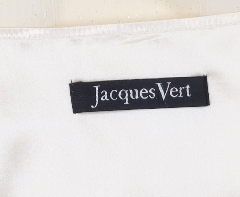 Jacques Vert Women's Ivory Blouse, Size 12, Short Sleeve