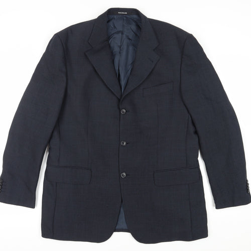 Baumler Men's Blue Single Breasted Wool Suit Jacket Size 44