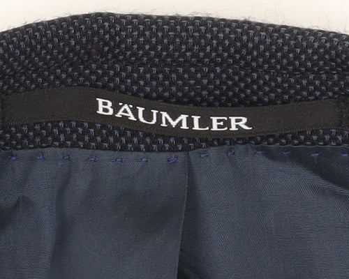Baumler Men's Blue Single Breasted Wool Suit Jacket Size 44