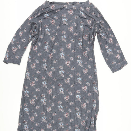 Laura Ashley Women's Floral Shift Dress, Grey, Size 12