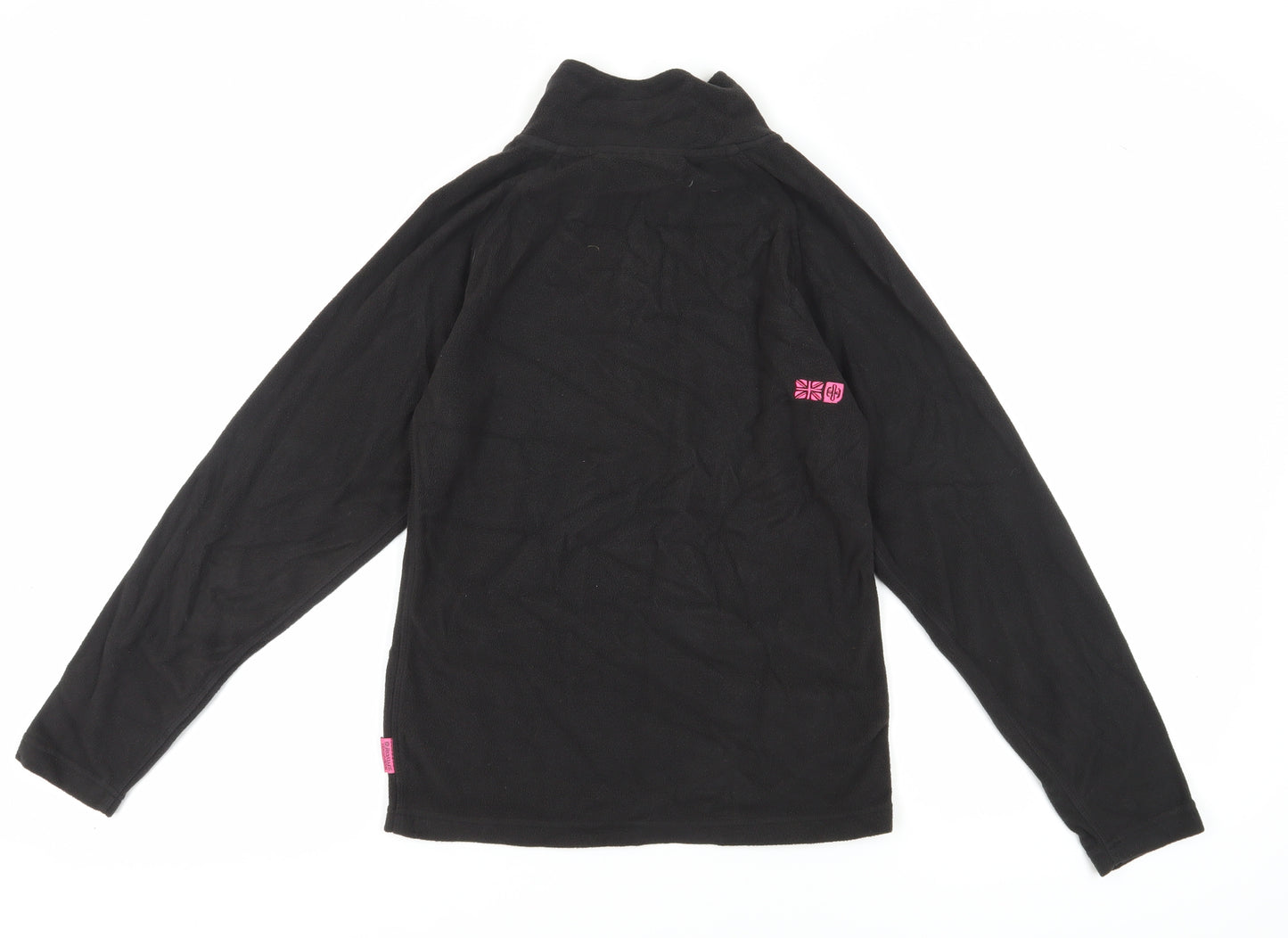 Surfanic Women's Black Fleece Pullover Sweatshirt, S