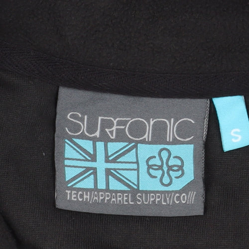 Surfanic Women's Black Fleece Pullover Sweatshirt, S