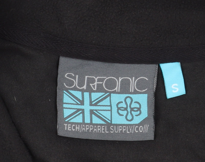 Surfanic Women's Black Fleece Pullover Sweatshirt, S