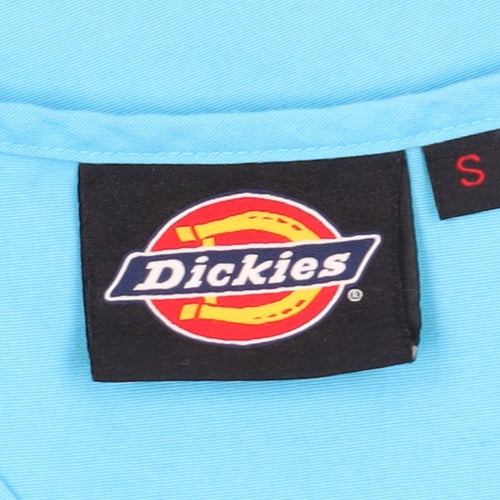 Dickies Unisex Blue S V-Neck T-Shirt, Casual, Regular Fit