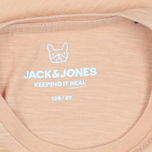 Jack & Jones Boys Orange Graphic T-Shirt - Size 8 Years