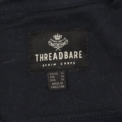 Threadbare Men's Blue Pullover Sweatshirt XL
