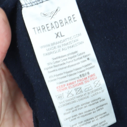 Threadbare Men's Blue Pullover Sweatshirt XL