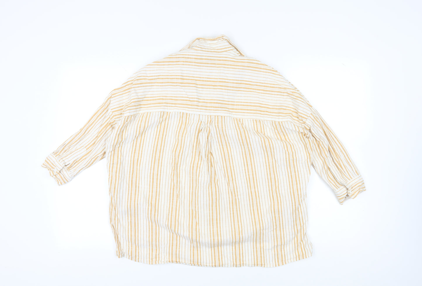 French Connection Women's Beige Striped Blouse, S