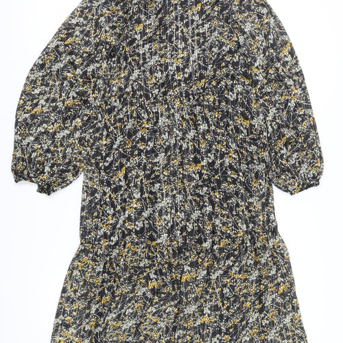 Zara Women's Multicoloured Floral A-Line Dress XS