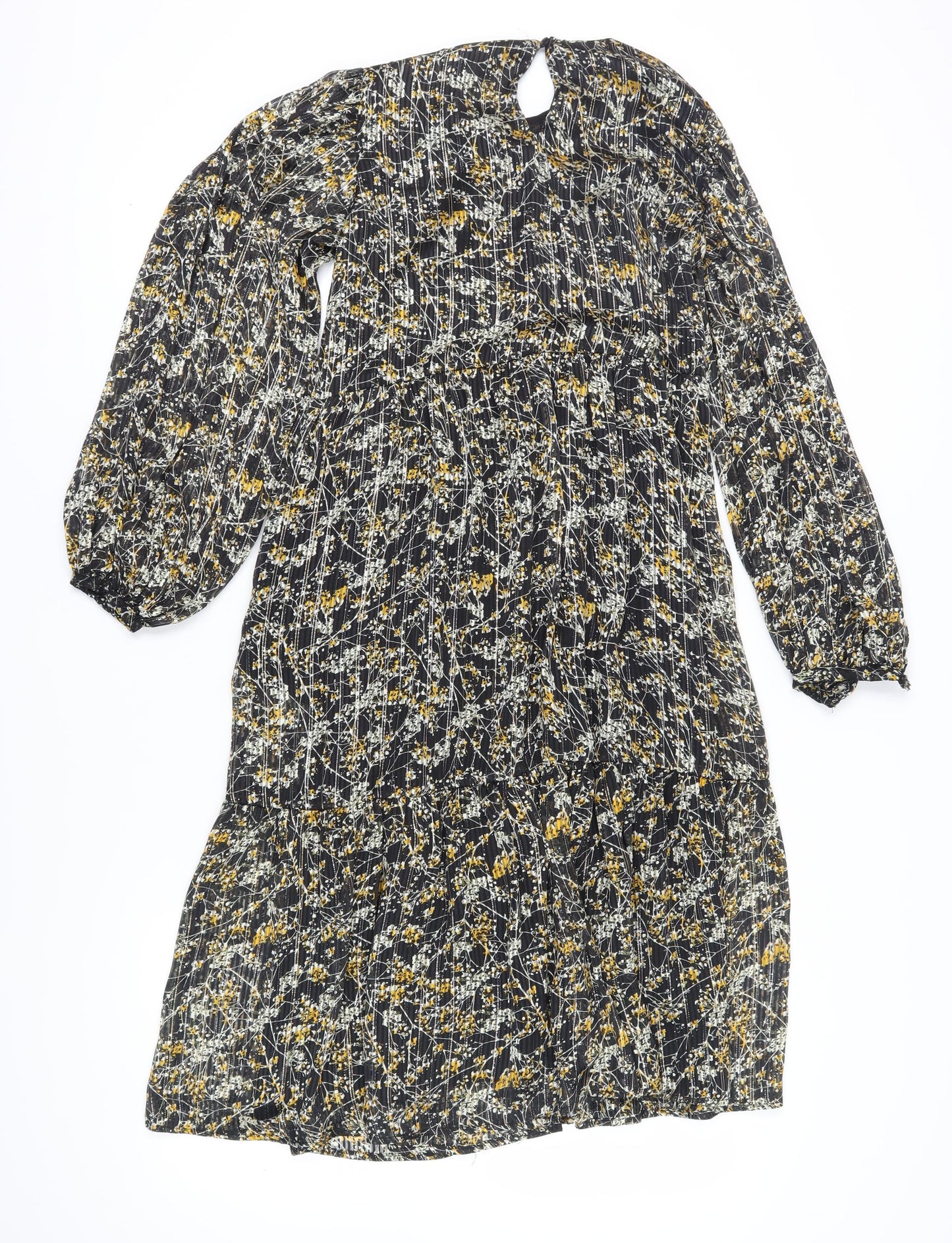 Zara Women's Multicoloured Floral A-Line Dress XS