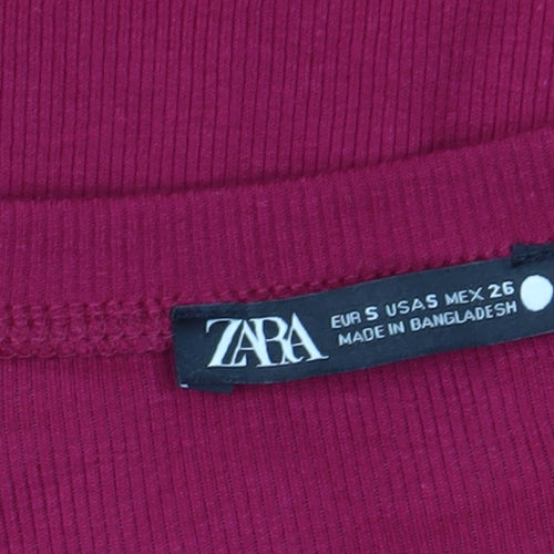 Zara Women's Red Long Bodycon Dress Size S