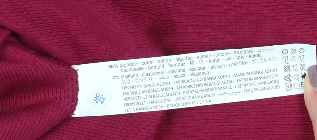 Zara Women's Red Long Bodycon Dress Size S