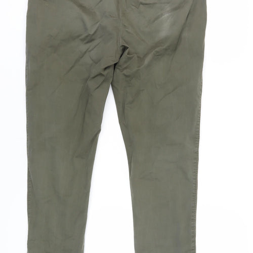Marks & Spencer Men's Green Chino Trousers, Size 34