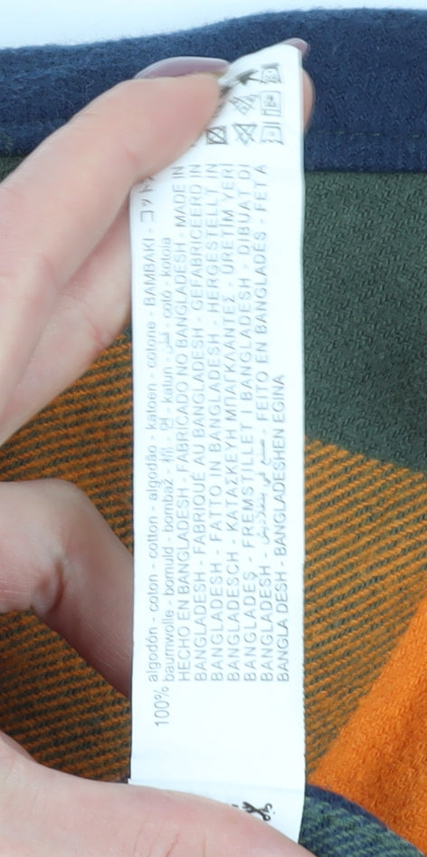 Zara Boys Multicoloured Plaid Button-Up Shirt 11-12 Years