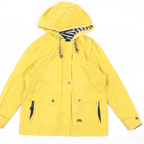 Trespass Women's Yellow Waterproof Hooded Rain Coat M